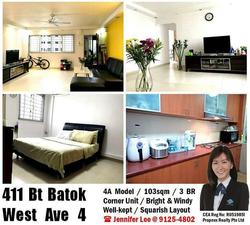 Blk 411 Bukit Batok West Avenue 4 (Bukit Batok), HDB 4 Rooms #178204512
